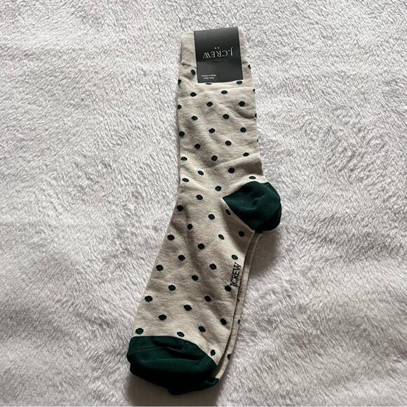 J.Crew Men’s Gray and Green Dot Socks NWT OS - Picture 2 of 10
